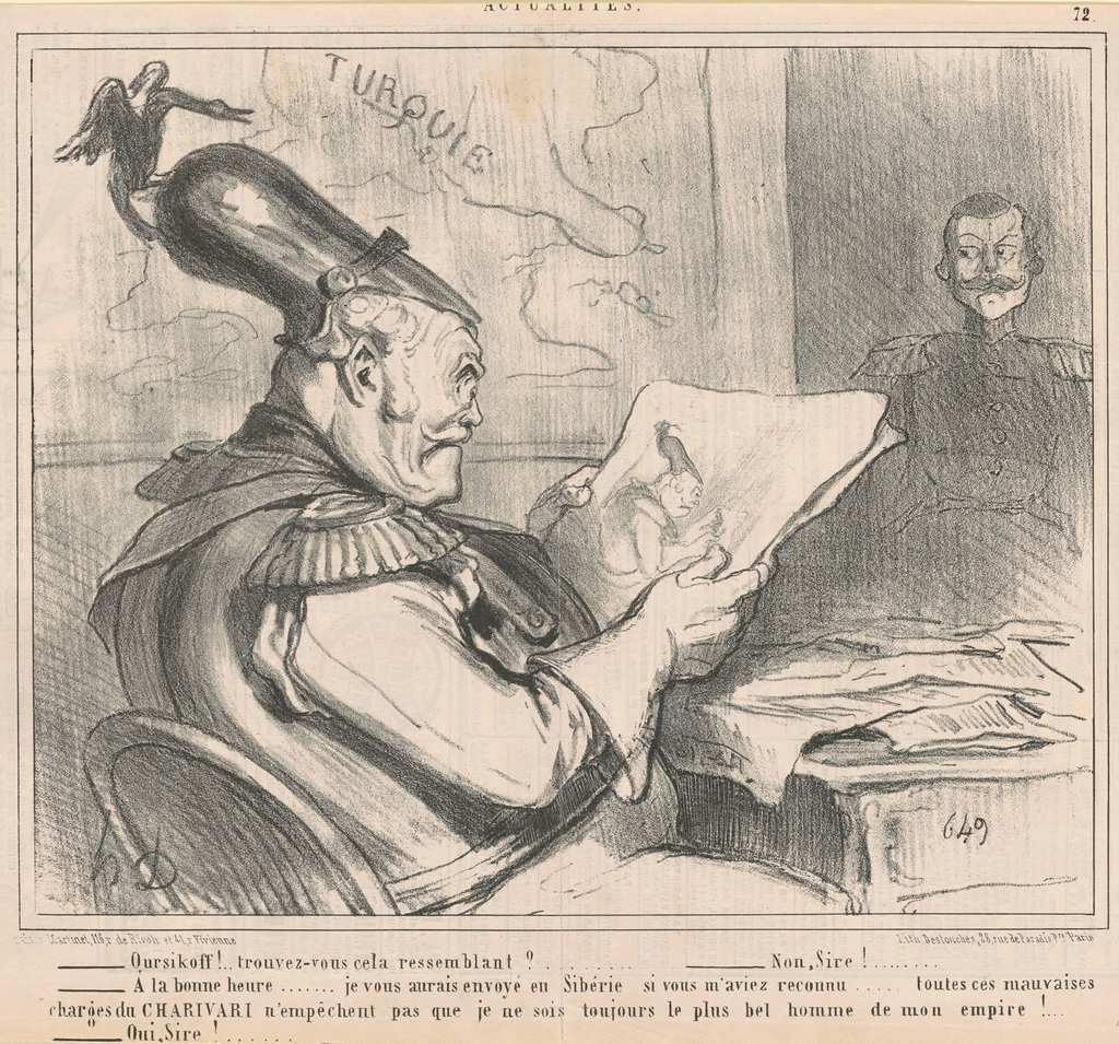 '-Ouriskoff!..trouvez-vous cela ressemblant?' Actualities (19th